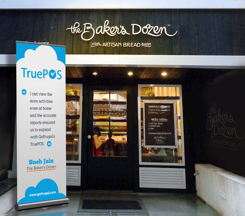 Baker's Dozen customer of GoFrugal journey with Web POS Online POS Software Customer Baker Dozen