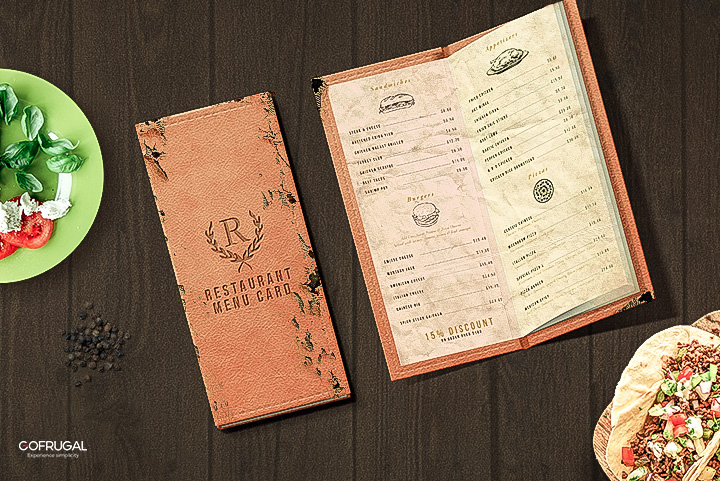 Restaurant menu cards