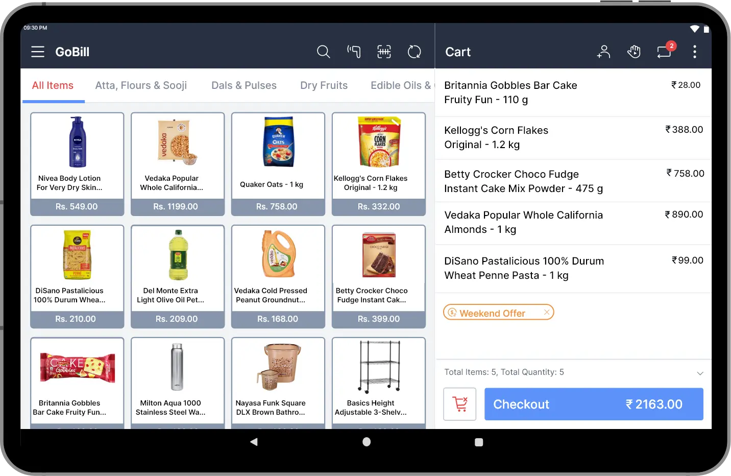 Convenience store billing software