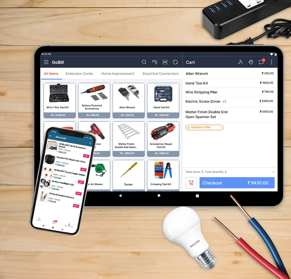 Electrical shop billing software 