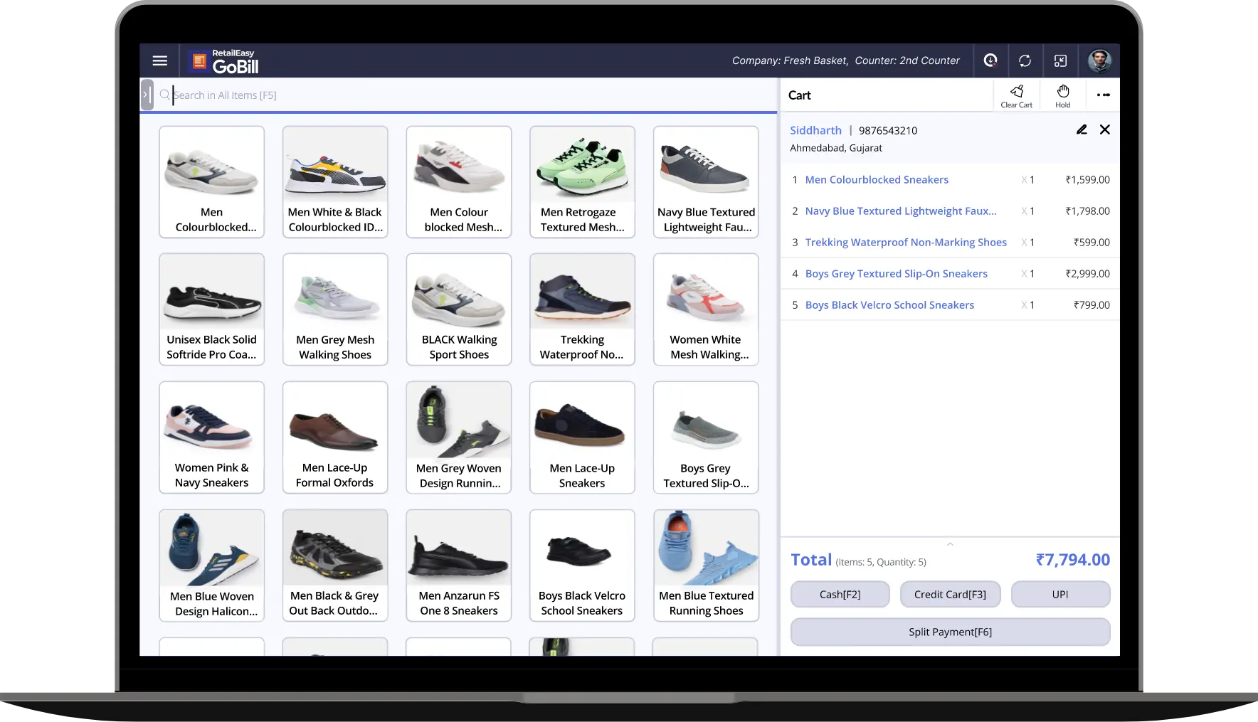 Shoe shop POS and billing software for small, mid and large business